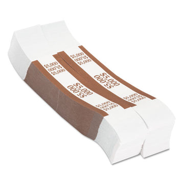 Pap-R Products Currency Straps, Brown, $5,000 In $50 Bills, 1000 Bands-pack freeshipping - TVN Wholesale
